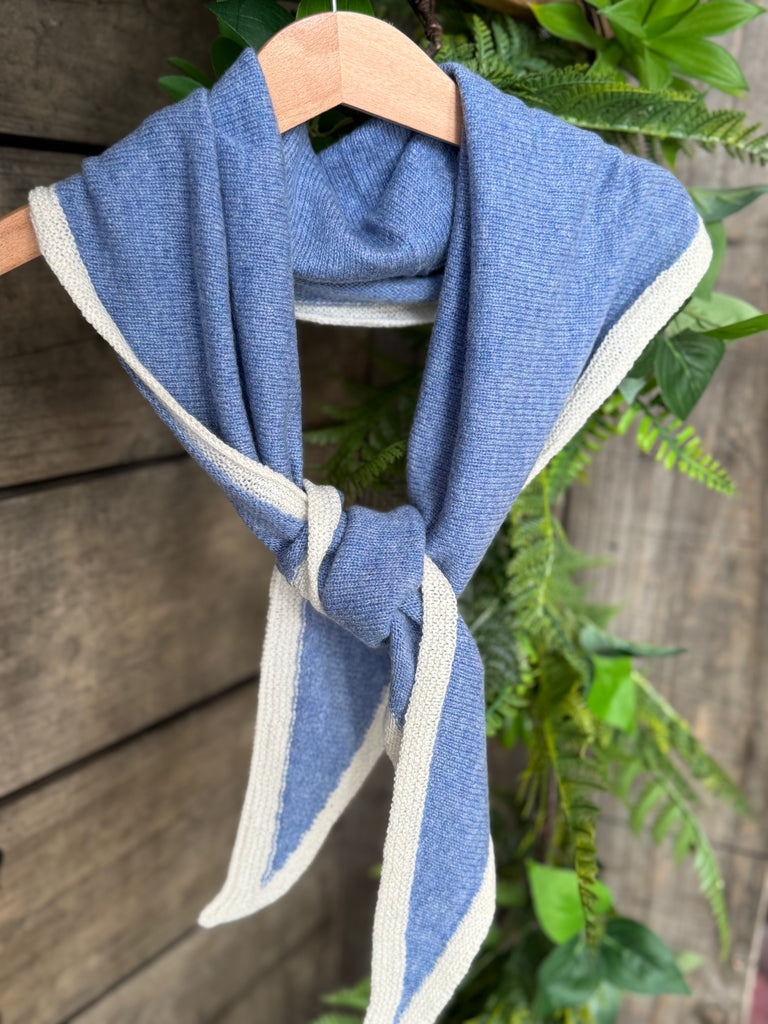100% Pure Cashmere Jersey Pointed Scarf