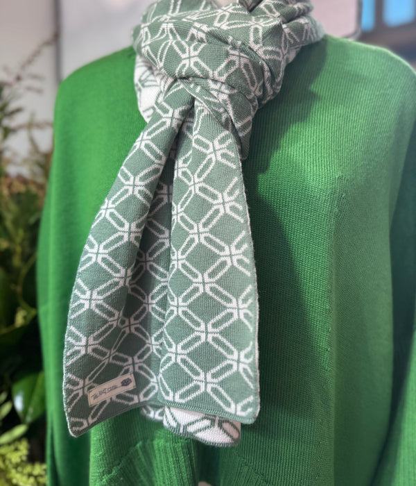 100% Pure Merino Wool Geo Scarf