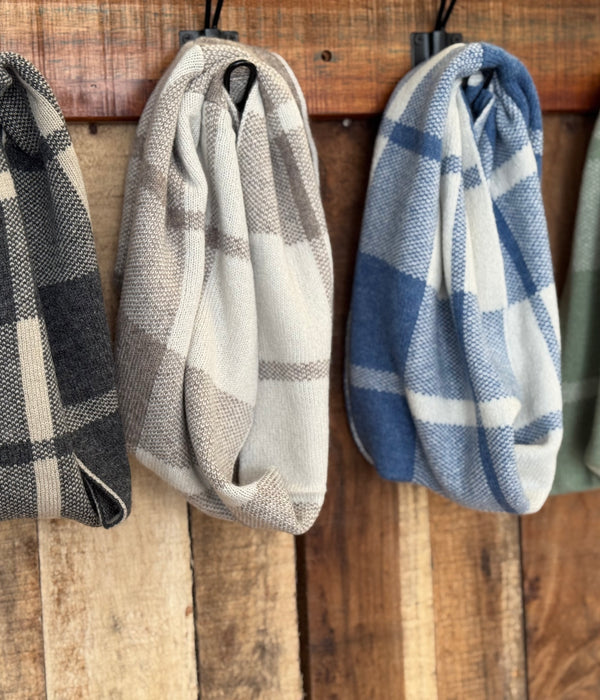 100% Pure Cashmere Tartan Snood