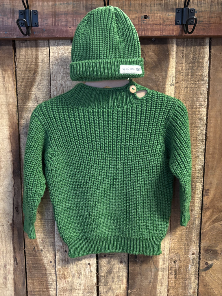 GIFT PACK - Children's Chunky Knit Pullover Jumper & Beanie - Merino Wool