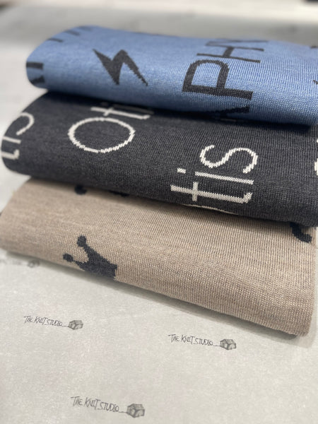 Personalised Blanket 100% Merino Wool The Knit Studio
