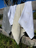 The Knit Studio. Fine knit Giraffe blanket. Choose from a selection of colours. This soft pure organic cotton cot sized blanket is perfect for pram and bassinet to. Knitted in our studio on the Mornington Peninsula in Australia. Quality guaranteed. Pale Grey or Oatmeal and White.