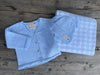BABY SHOWER PACK - Fine Knit Cardigan + Chunky Knit Beanie + Gingham Cot Blanket