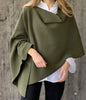 100% Pure Merino Chunky Ribbed Poncho