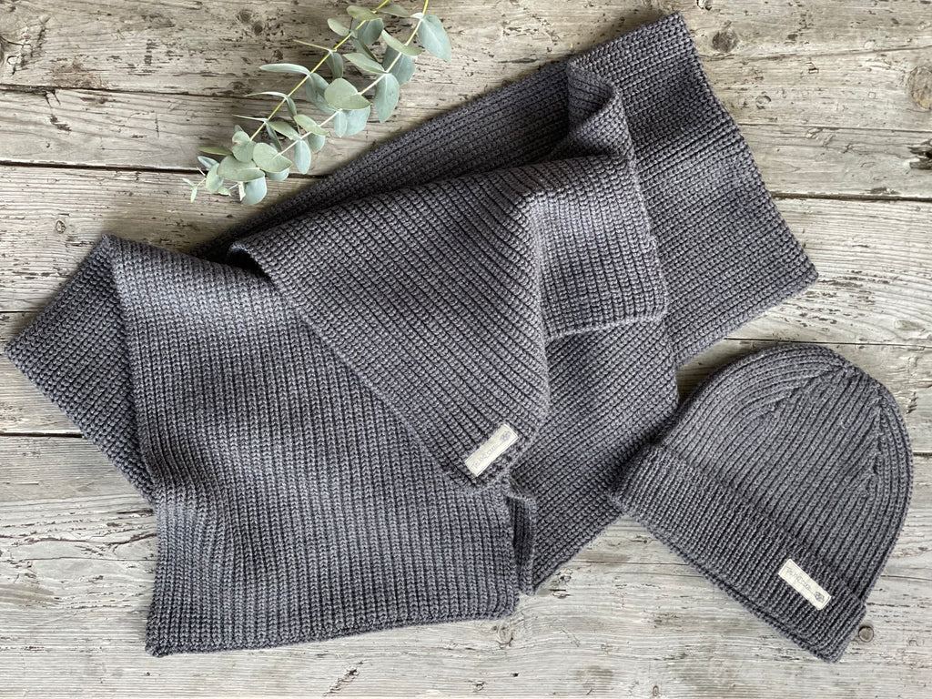 COMBO - Ribbed Merino Scarf and Beanie