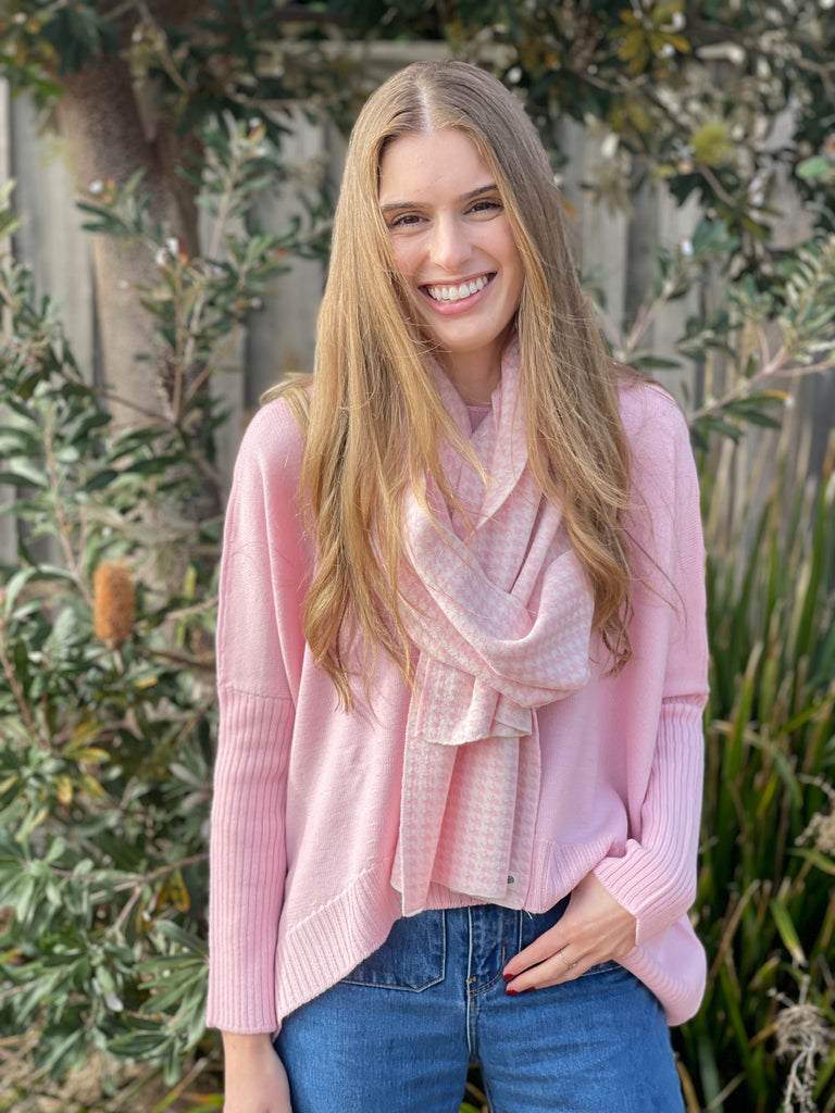 Gingham Scarf 100% Pure Merino Wool