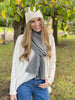 Houndstooth Scarf 100% Pure Merino Wool