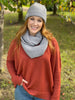 Ribbed Snood 100% Pure Merino Wool