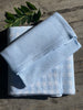 GIFT PACK - Fine Knit Gingham Cot Blanket + Block colour Swaddle