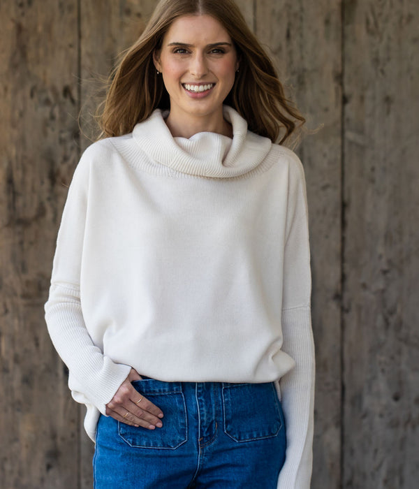 100% Pure Merino Cowl Neck