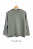 Curled Edge Crew Neck Jumper- 100% Merino Wool
