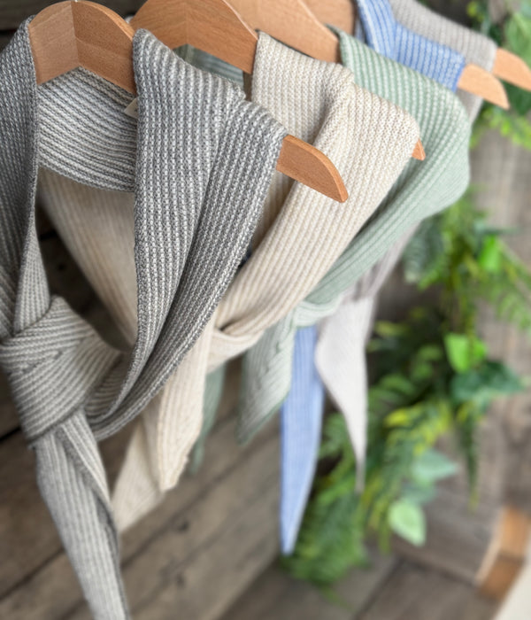100% Pure Cashmere Purl Pointed Scarf