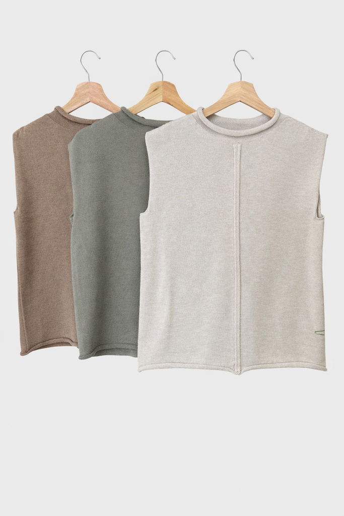 100% Pure Merino Wool Curled Vest