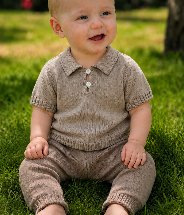Baby Knit Polo Top - 100% Cotton