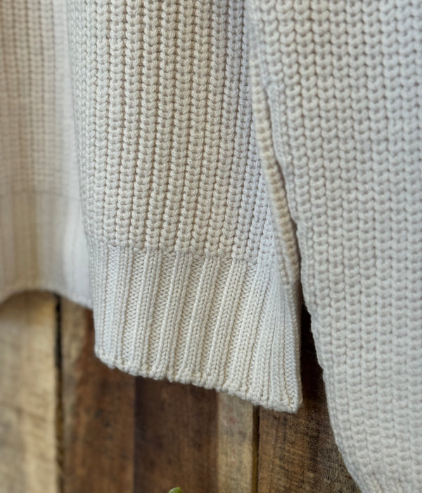 100% Pure Merino Chunky Ribbed Crew Knit