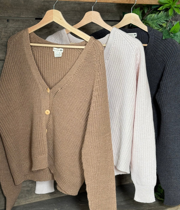 Chunky Ribbed Cardigan | 100% Extra Fine Merino Wool