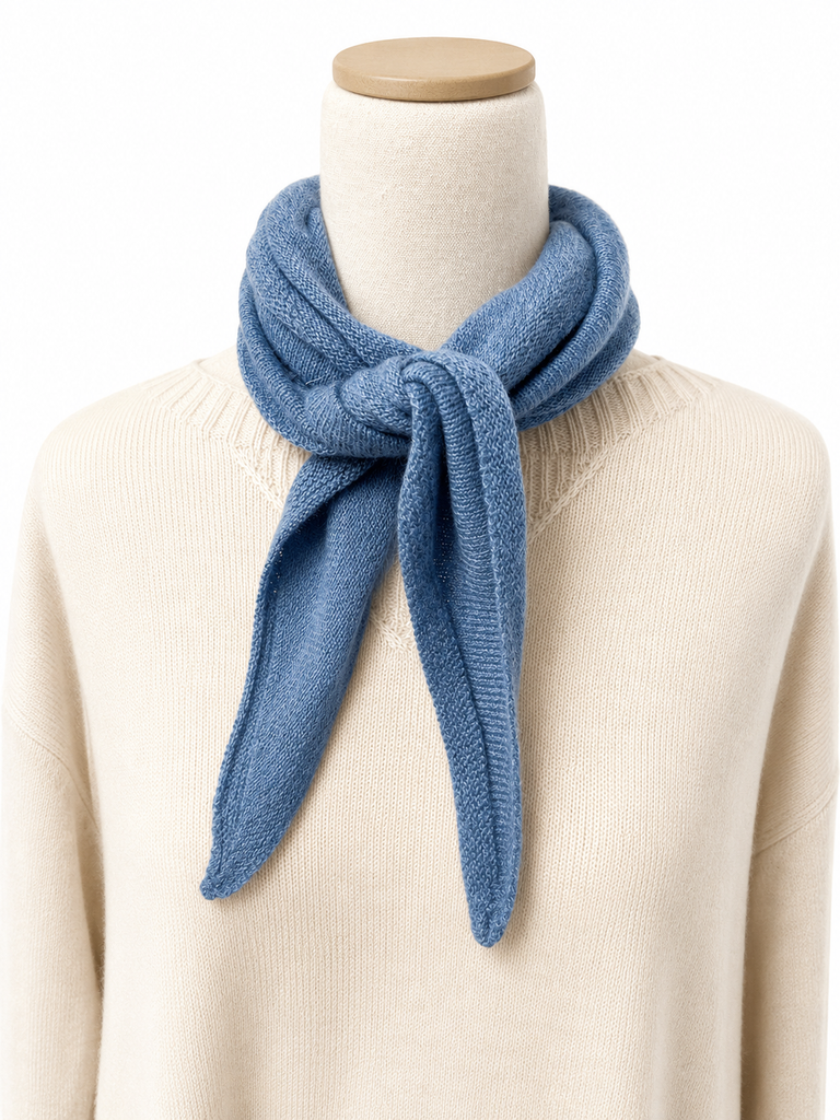 100% Pure Cashmere Elliptical Pointed Scarf