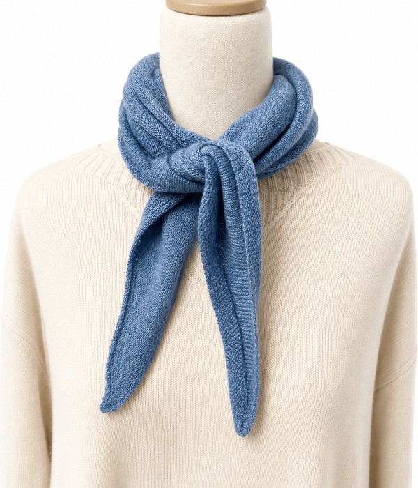 100% Pure Cashmere Elliptical Pointed Scarf