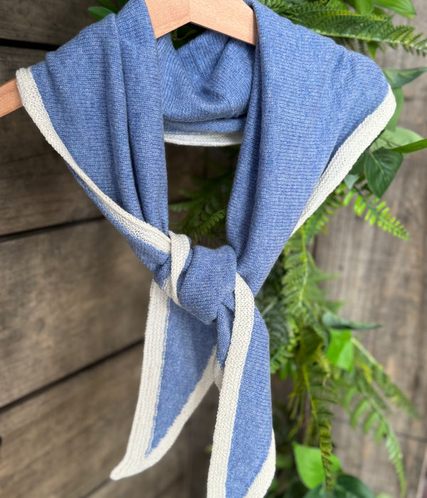 100% Pure Cashmere Jersey Pointed Scarf