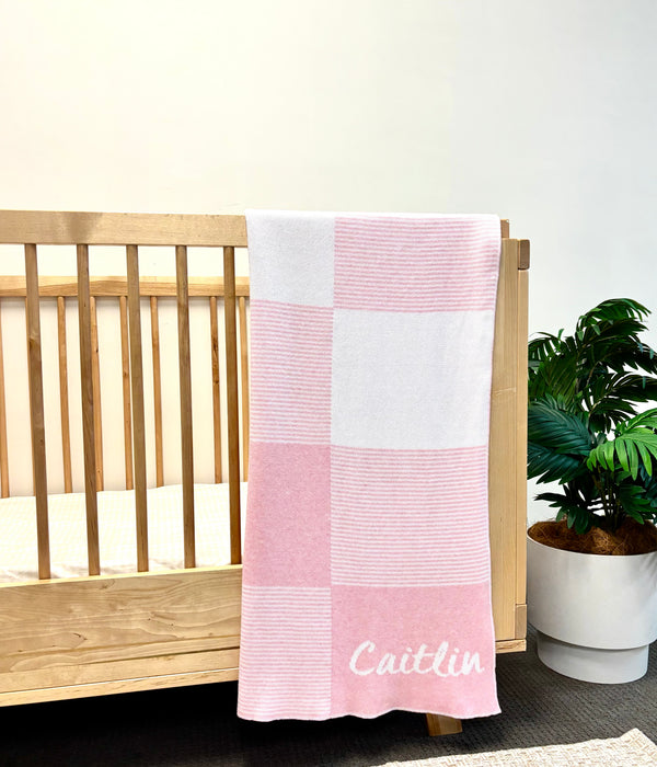Personalised Patchwork 100% Cotton Blanket