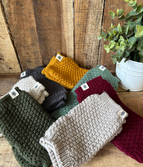 Chunky Wrist Warmers - 100% Merino Wool