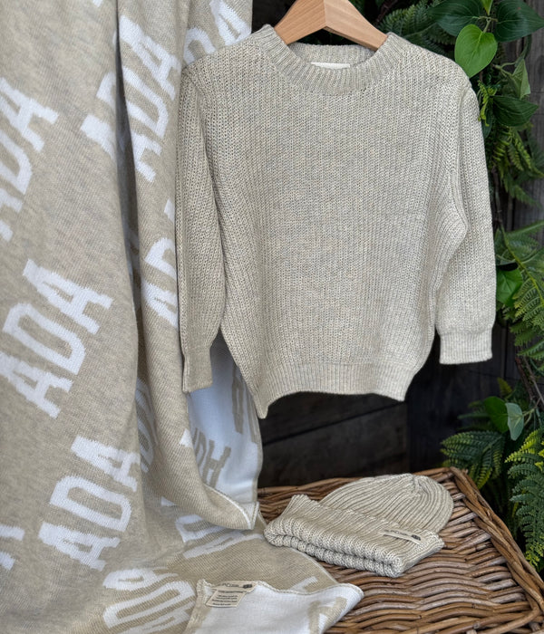 Ribbed Knitted Children's Jumper 100% Organic Cotton