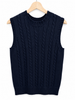 Cable Knit Vest | 100% Extra Fine Merino Wool