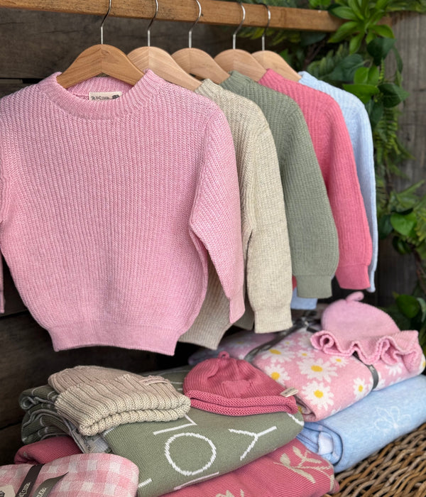 Ribbed Knitted Children's Jumper 100% Organic Cotton