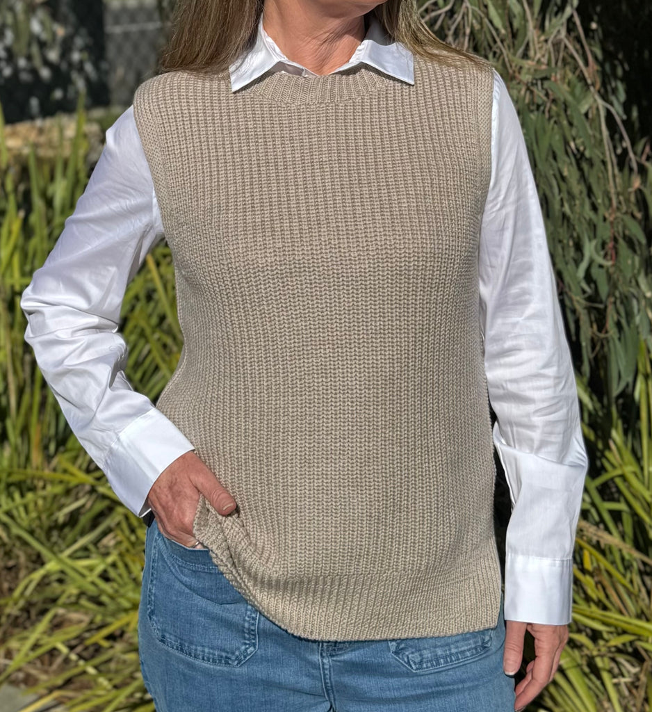 100% Pure Merino Chunky Ribbed Vest