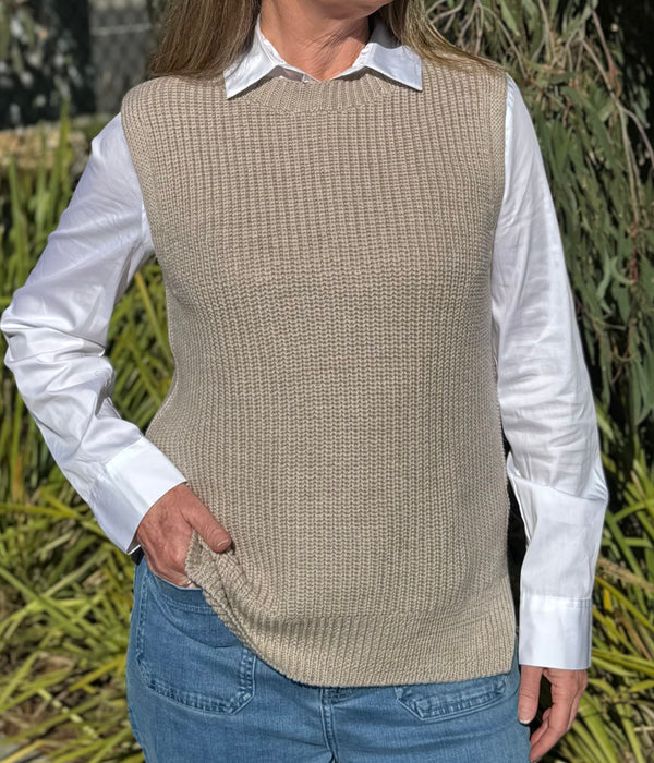 100% Pure Merino Chunky Ribbed Vest