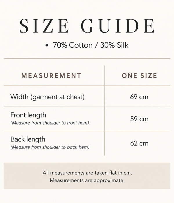 Cotton Silk Short Sleeved Curled Edge Top