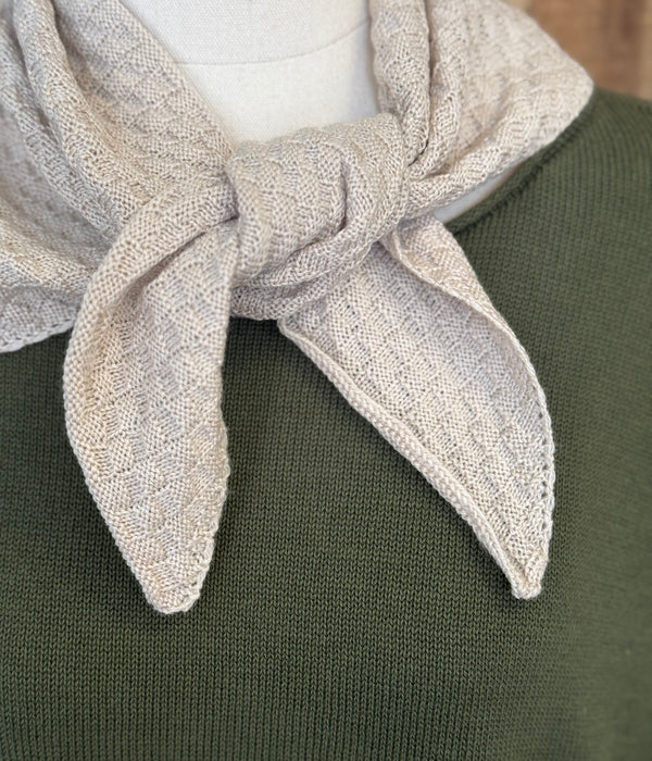 Basketweave Neckerchief - 100% Extra Fine Merino Wool