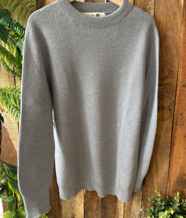 Mens Fine Knit Crew Neck Jumper - 100% Merino Wool