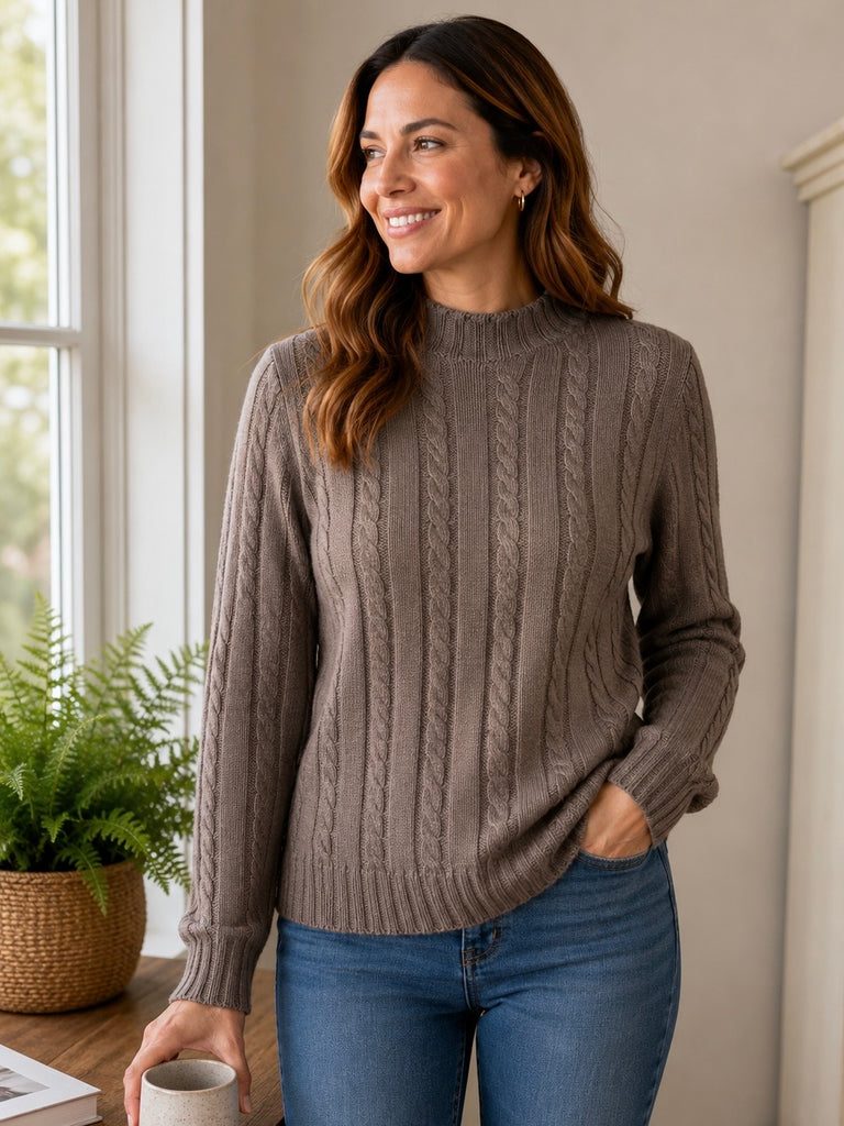 100% Pure Merino Cable Knit Jumper