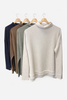 Merino Wool Funnel Neck Jumper with. ribbed sleeves