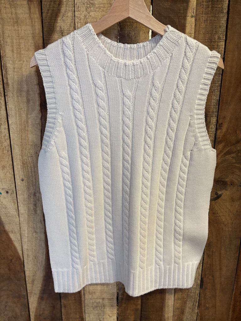 100% Pure Merino Cable Knit Vest