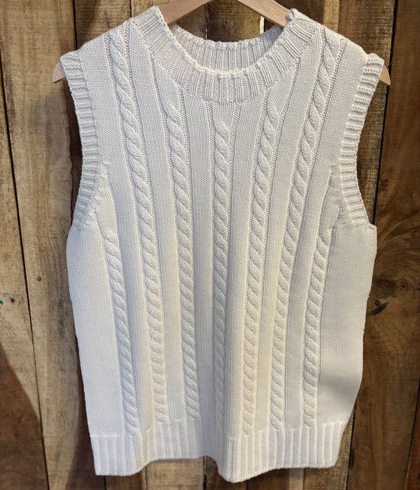100% Pure Merino Cable Knit Vest