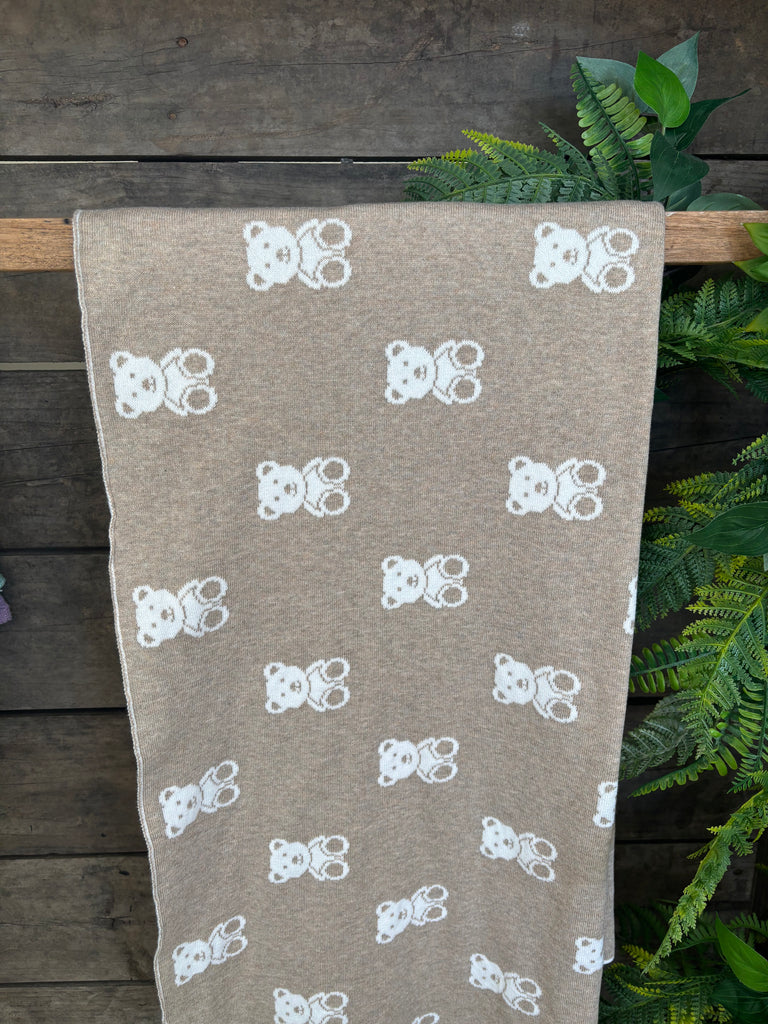 Fine Knit TEDDY Cot Blanket