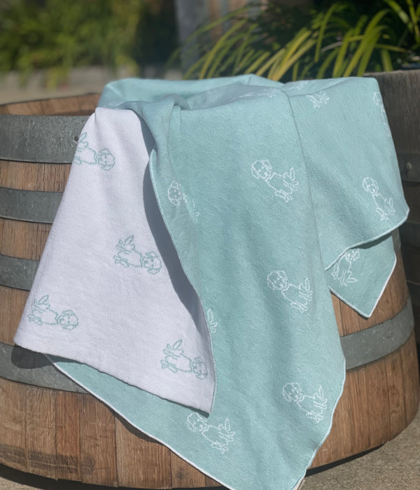 Fine Knit PUPPY Cot Blanket