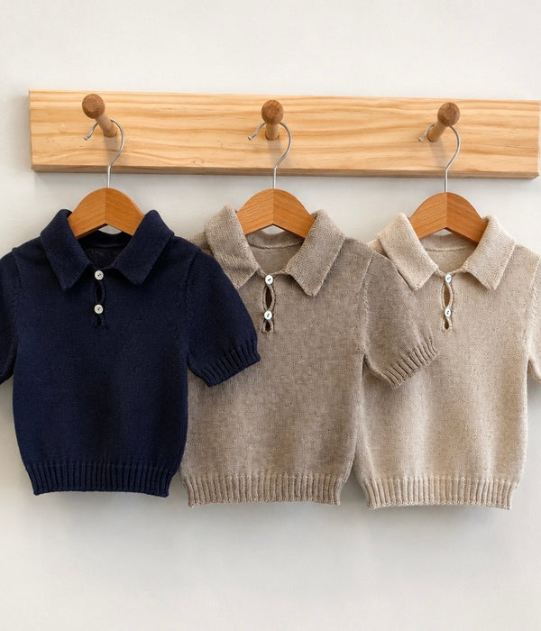 Baby Knit Polo Top - 100% Cotton