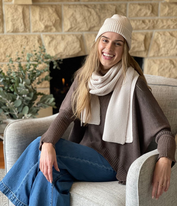COMBO - Ribbed Merino Scarf and Beanie